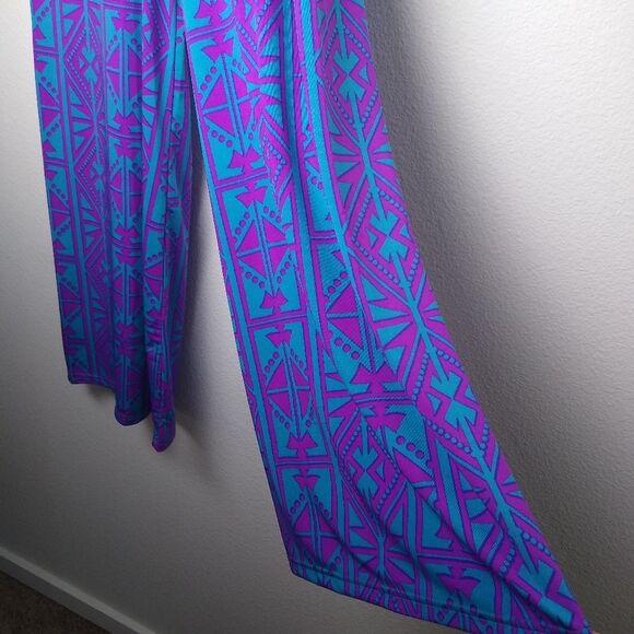 Jon & Anna Large Blueberry Palazzo Geometric Urban Cinched Ankle Pants - Picture 12 of 13